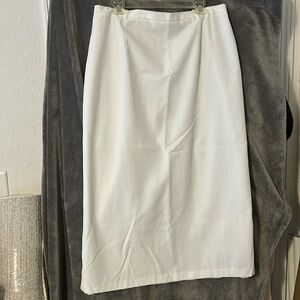 Elegant White Linen Skirt